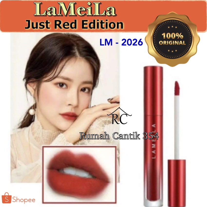 LAMEILA Lip Cream JUST RED Edition LIMITED Rumah Cantik 354 LM-2026 / LM2026 / LM 2026 Lipcream Import Berkualitas Murah