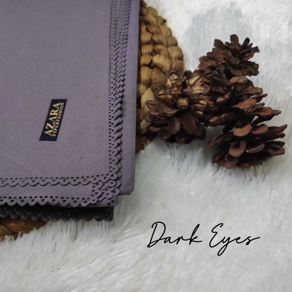 HIJAB AZARA VOAL LASERCUT, VOAL AZARA, JILBAB SEGI EMPAT AZARA VOAL LC, AZARA VOAL JAPAN LC-Dark Eyes