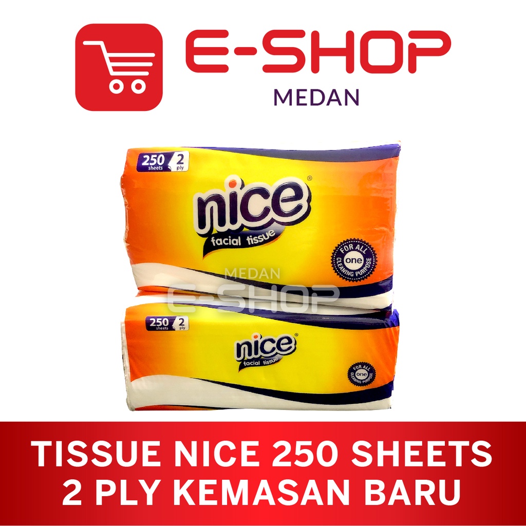 BARU Tissue NICE facial tissue MUKA WAJAH 250 sheets 2ply KEMASAN BARU-2