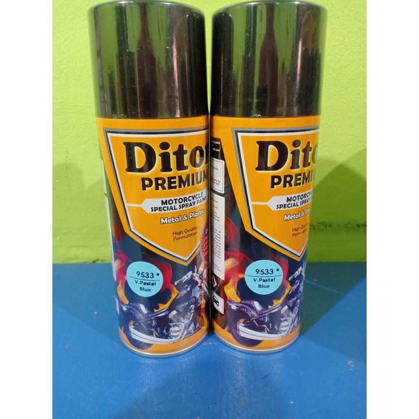 DITON Premium Pastel Collection Pilok Pilox Cat Semprot Warna Vespa / V 9533** Pastel Blue Pastel Biru (400cc)