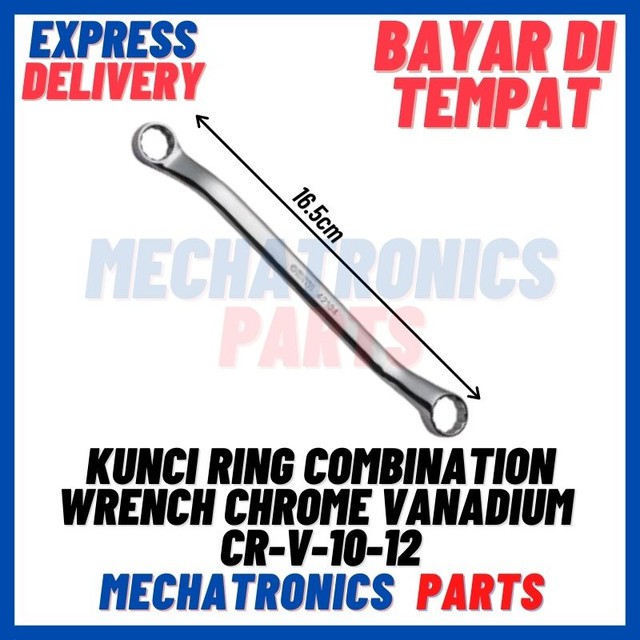 [DEV-9282] KUNCI RING COMBINATION WRENCH CHROME VANADIUM CR-V-10-12