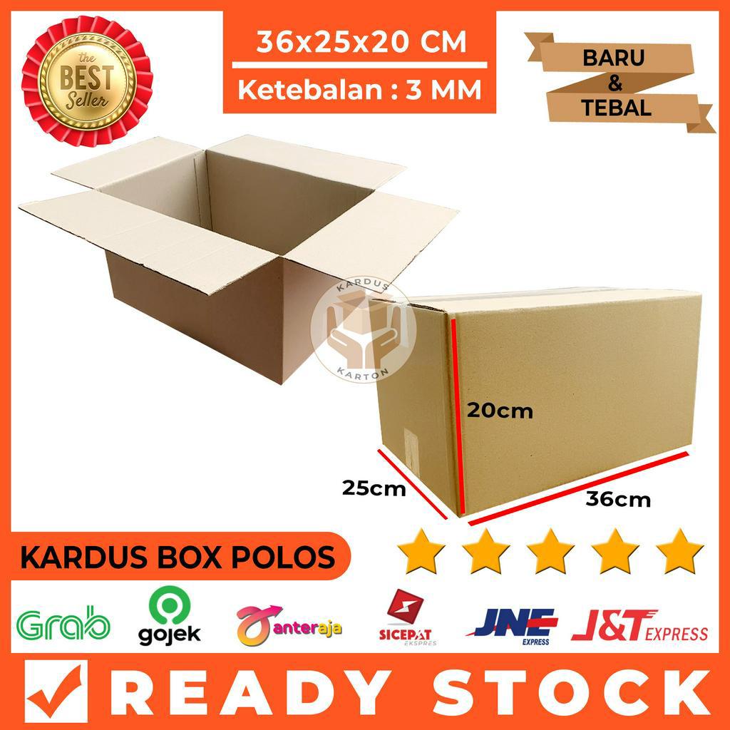 Kardus Karton Box Polos Packing 36x25x20 Cm, Tebal