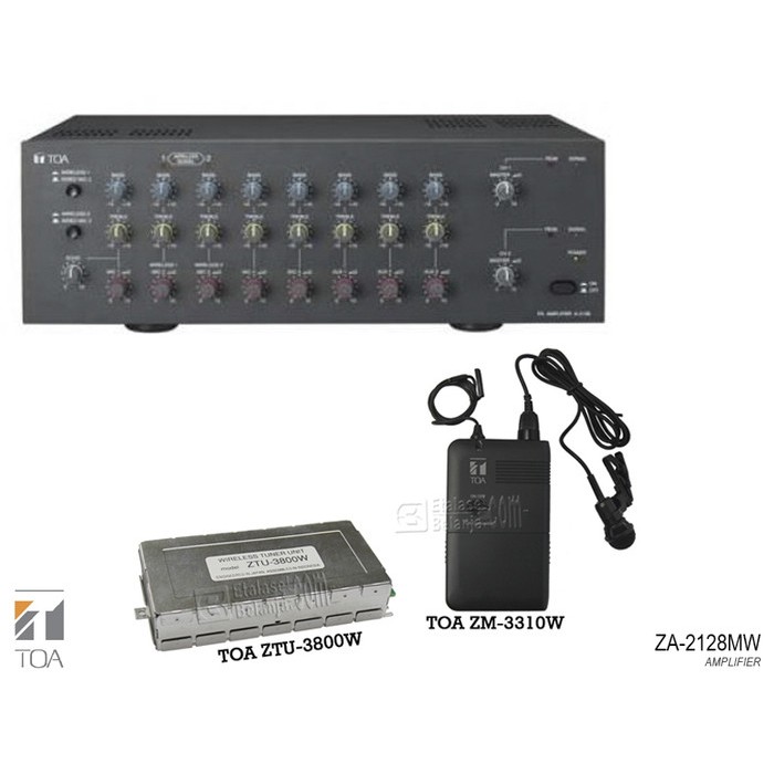 AMPLIFIER TOA ZA-2128 MW + MIC CLIP-ON WIRELESS TOA ZM-3310W