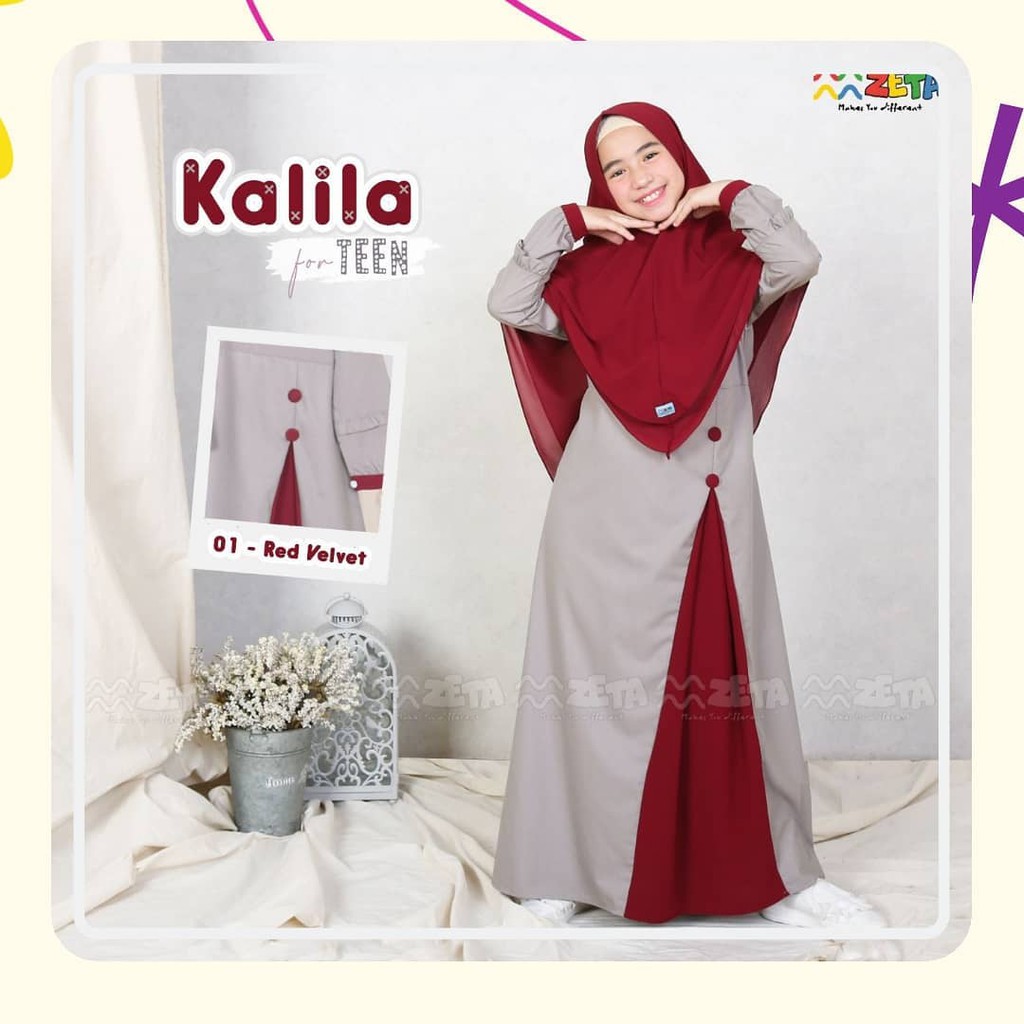 GAMIS ANAK TANGGUNG KALILA GAMIS REMAJA SET JILBAB GAMIS ANAK by ZETA