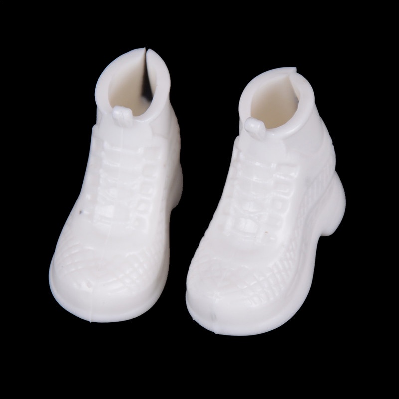 &lt; E2id &amp; &gt; 10 Pasang Sepatu Sneakers Warna Putih Untuk Boneka