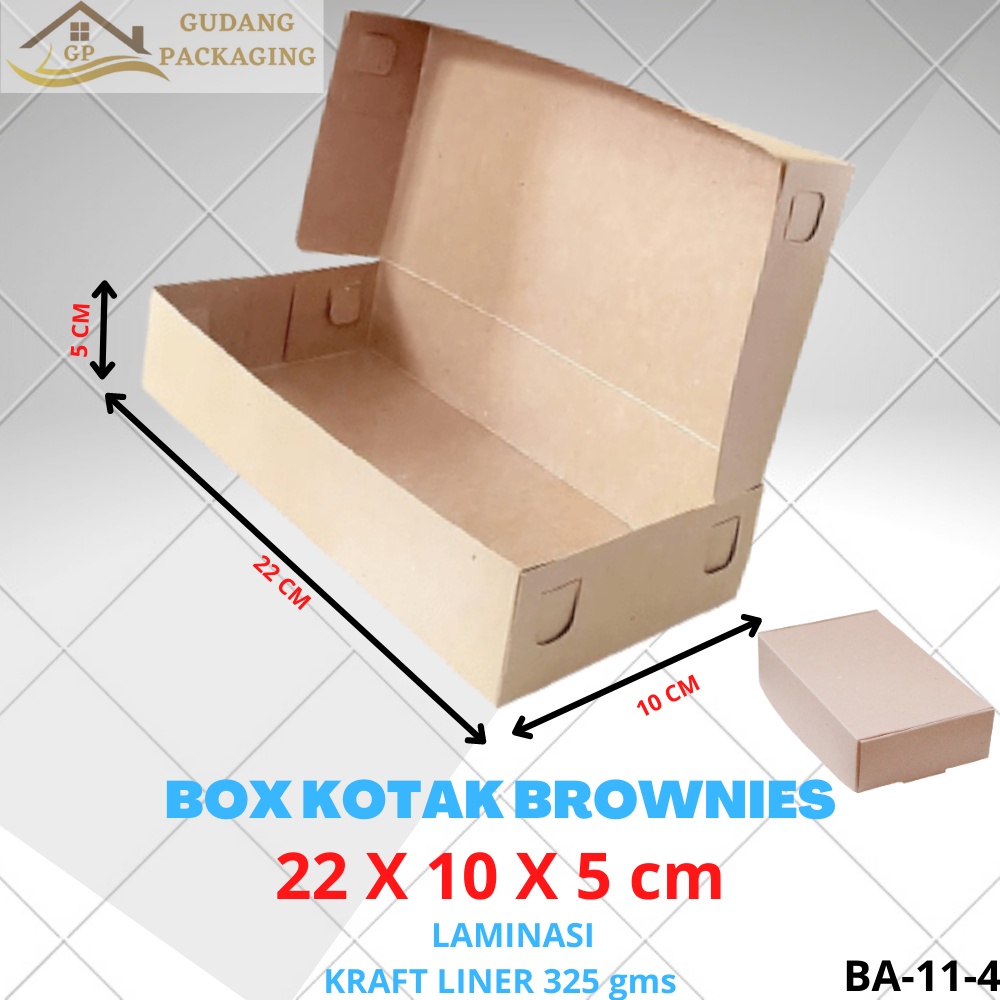 

BOX DUS KARDUS KOTAK BROWNIES BOLEN KUE ROTI NUGGET TEBAL 325gsm 22x10x5 cm LAMINASI FOOD GRADE#BB-11-4PE