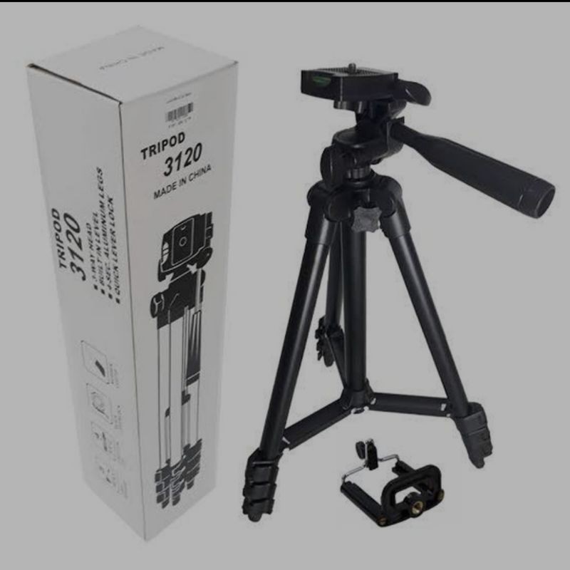 Tripod Kamera HP + Tas dan Holder U Tripod Murah Smartphone GoPro 1M 3110 3120 Silver Black