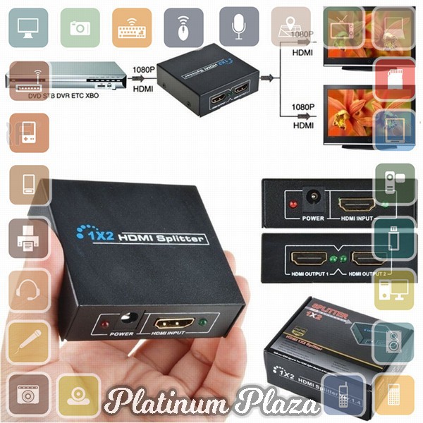 HDMI Splitter 1x2 v1.4D ViewHD - PC-47 - Black`HPEG3B-