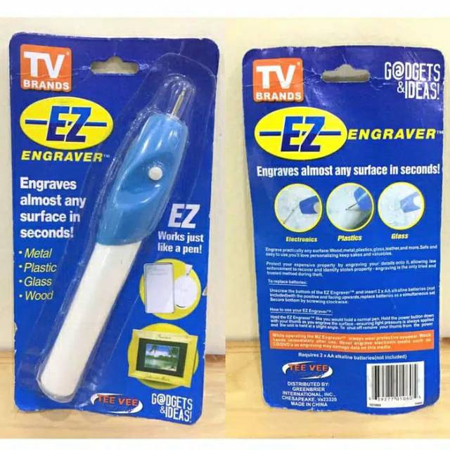 EZ Pisau Alat Pen Ukir Pahat Elektrik Kayu Besi Laptop Plastik Kaca