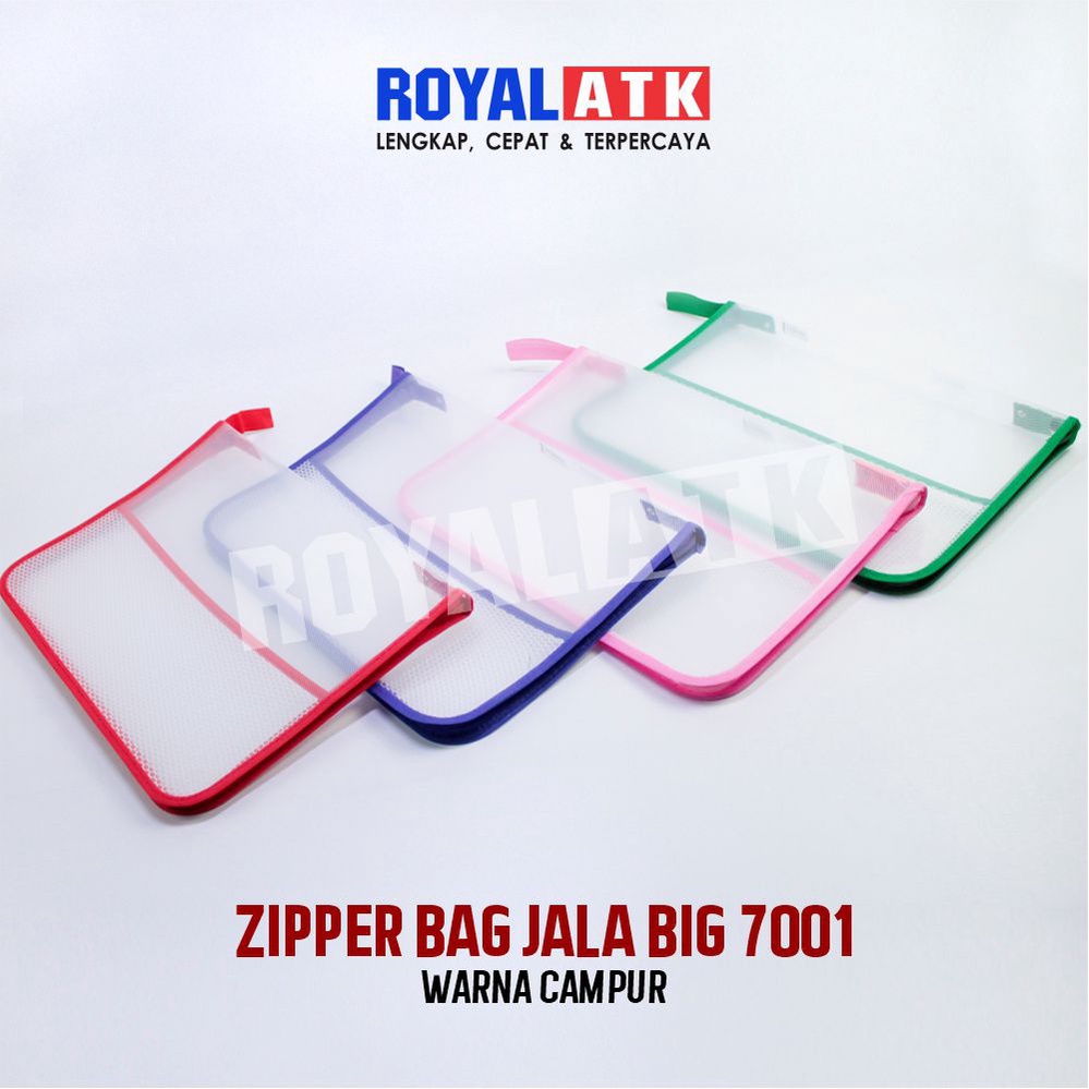 Map Plastik Resleting Jaring Zipper Bag Jala BIG 7001