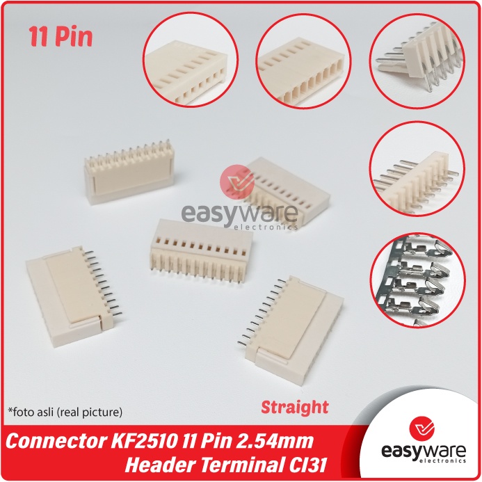 1 Set Connector Molex KF2510 11P 11 Pin 2.54mm Header Terminal CI31