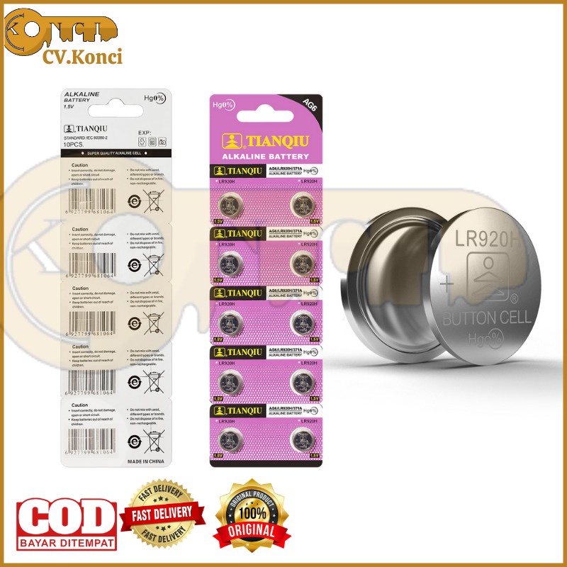 Baterai Kalkulator dll Tianqiu CR920H Battery, Lithium, Tear Strip