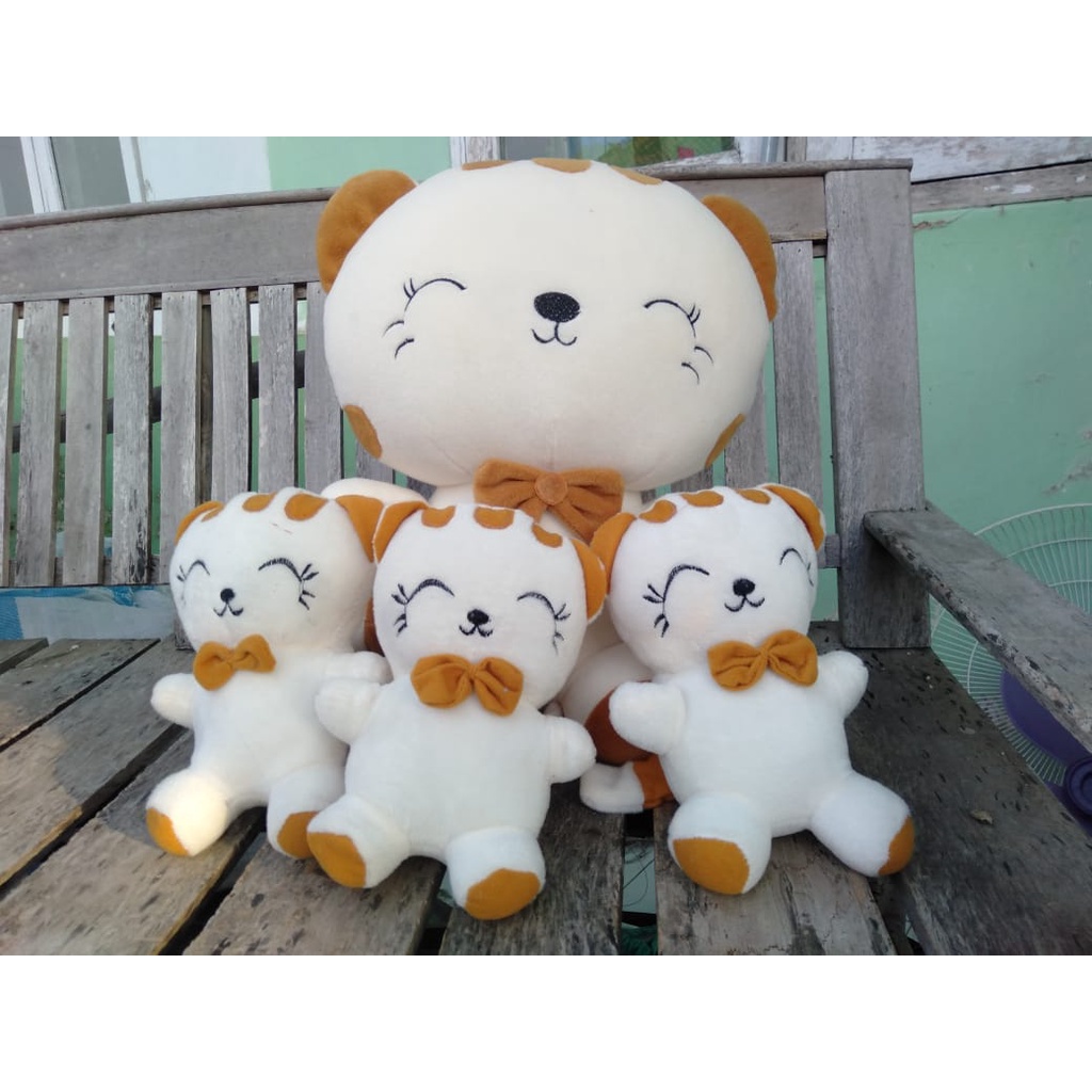 [BISA COD] BONEKA KUCING BERANAK 3 INDUK 45CM