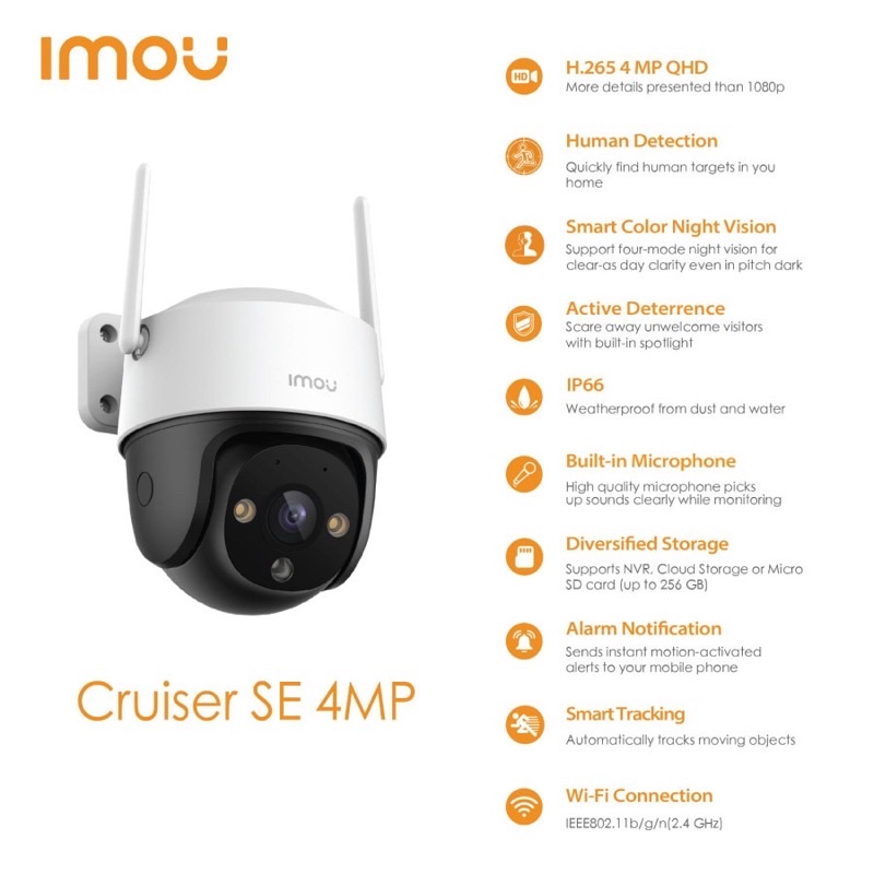 Promo Imou Cruiser SE 4MP ip cam Smart Tracking &amp; Full Color Night Vision by dahua ipc ipcam malam tetap berwarna