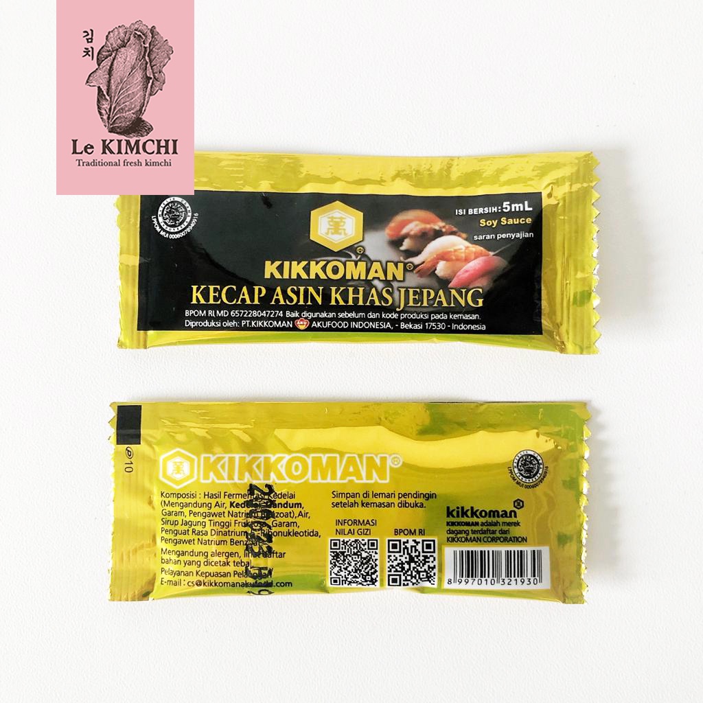 Jual KIKKOMAN Soy Sauce Sachet Halal 5 ml Shoyu Kecap Asin Jepang Halal