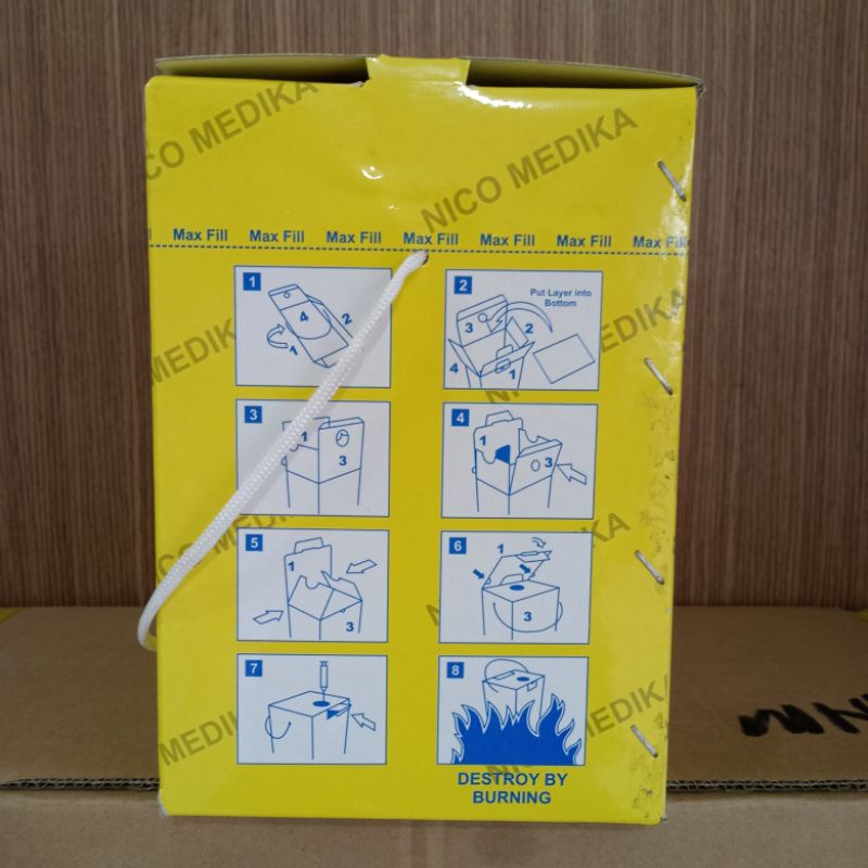 Safety Box 12,5 Liter Biohazard Container Tempat Sampah Medis