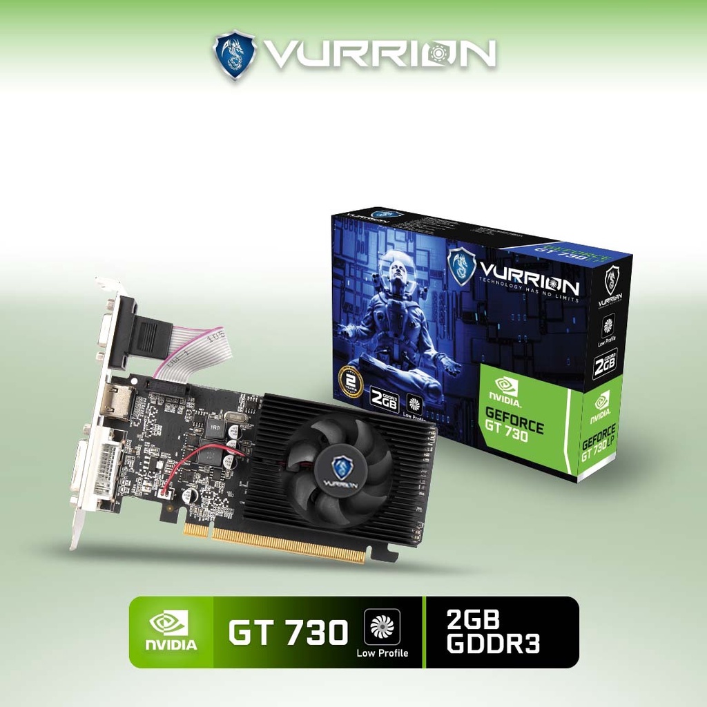 VGA AGS VURRION NVIDIA GT730 LP 2GB GDDR3 64bit REAL CAPACITY