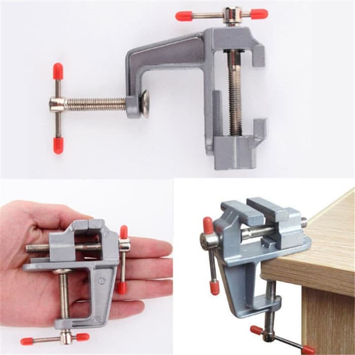 Mini Bench Vice Tool Clamp Meja Catok Kerajinan Seni Perhiasan Table