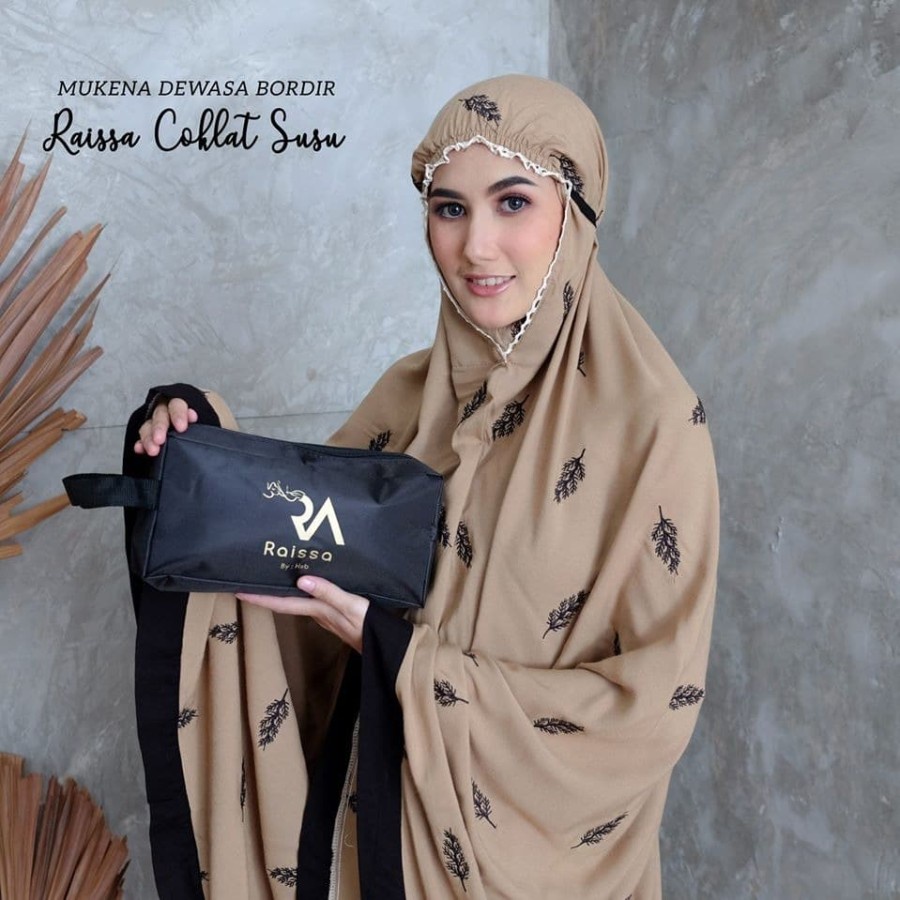 (COD) Mukena tazkia/Mukenah Tazbiya Batik Flower Dewasa Jumbo Katun Rayon Cantik Travelling UY53