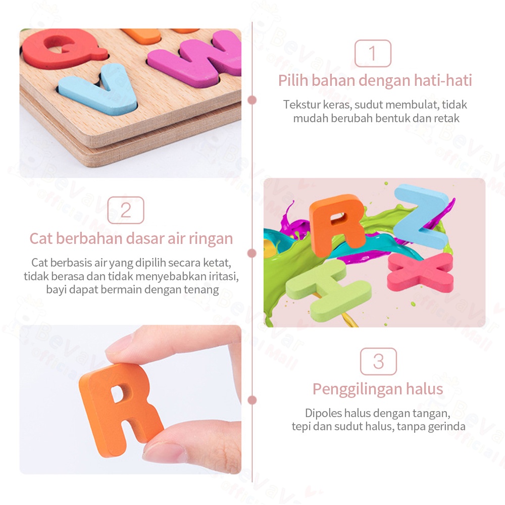 BEVAVAR Mainan Puzzle Kayu Anak 3D Wooden Toys Jigsaw Puzzle Anak