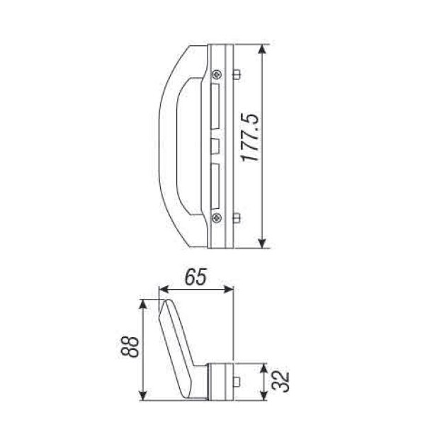 SLIDING LOCK ALUMINIUM J8B For Sliding Door Aluminium