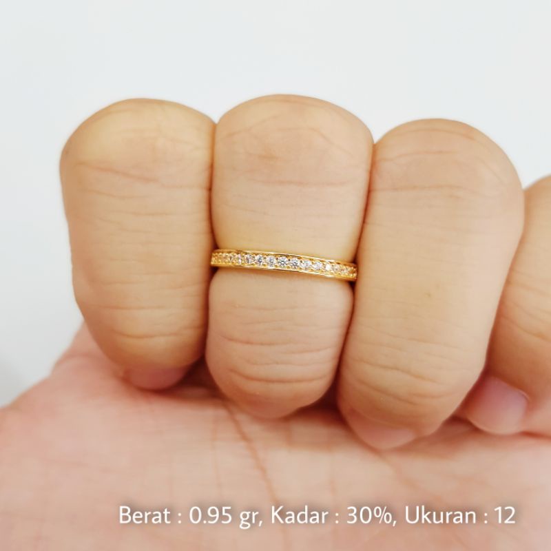 Cincin Emas Ukuran Ring Size 12 Kadar 30% (6K) - B1