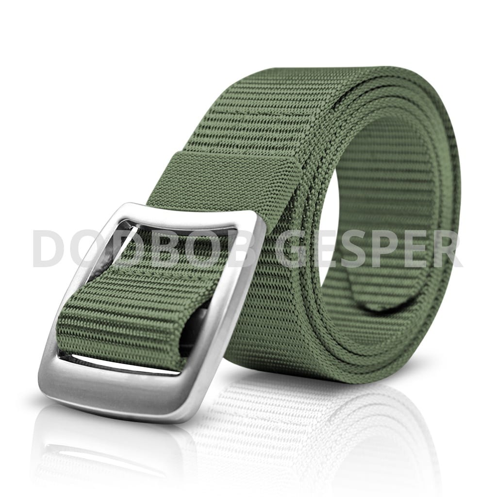 Ikat Pinggang Tali Nylon Canvas Sabuk Kepala Kotak Gesper Men Belt Kepala Babet Alloy Aksesoris Fashion Unisex Ikat Pinggang Pria Wanita Bahan Canvas CODE LZD19