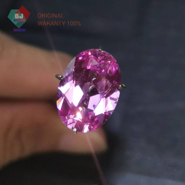 Batu Ruby King Merah siam Versi super  Light Pink Corundum 13 - 16 mm 9 Mohs