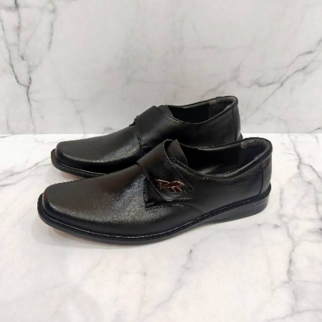 Suntour Apl339 Hitam Sepatu Pantofel Pria Kulit  Terlaris