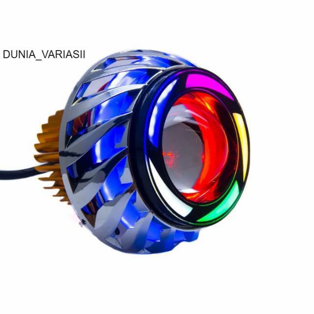 Lampu depan projie Lampu projie mini rainbow model kipas