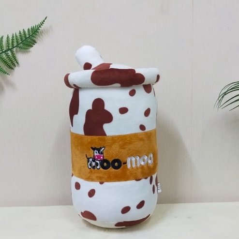 Boneka Boba Sapi Size 30cm/boneka minuman boba/Boneka milk tea/Boneka Sapi/Boneka Moo Moo