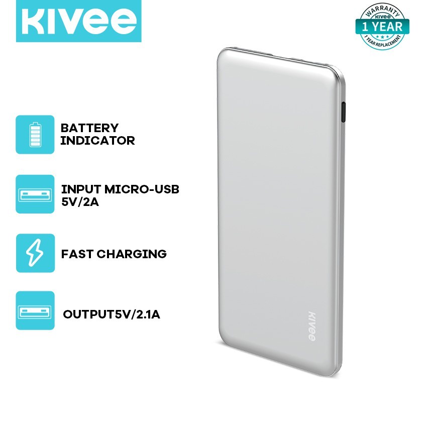 Kivee Powerbank / Power Bank 5000mAh KV-PH1001 Port Type C & Micro