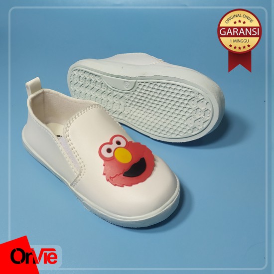 Sepatu Slip On Anak Perempuan Laki-laki Motif Elmo Karet 3D | Sepatu Kids Onvie