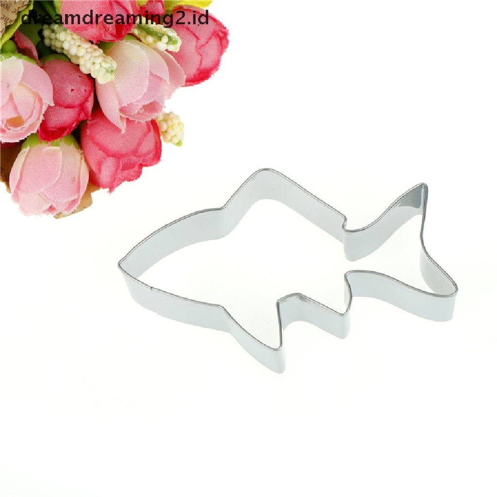 (LIKE) Cetakan Pemotong Kue / Biskuit Bentuk Ikan Bahan stainless steel