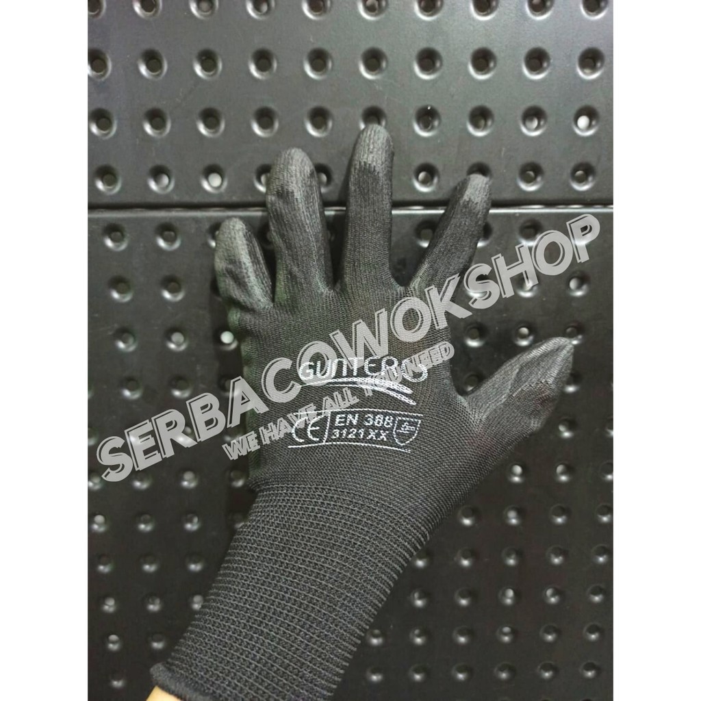Gunter Sarung Tangan Karet Safety Mekanik Plam Fit Lapis PU Elastis Kenmaster Termurah Berkualitas
