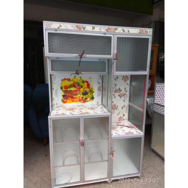 Rak Piring Magic Pintu 3 Alumunium Keramik Lemari Dapur Kitchen Set