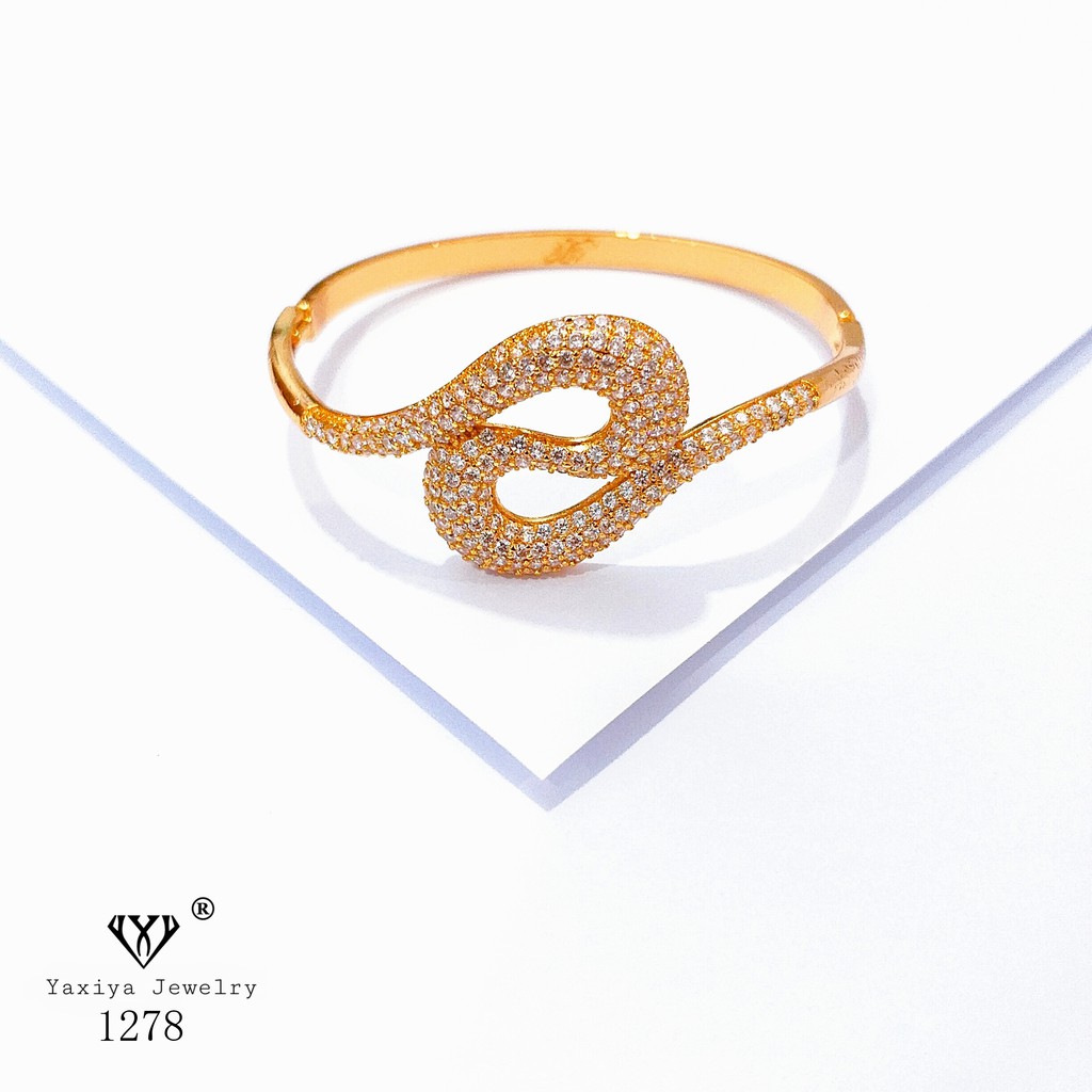 

Gelang emas permata Perhiasan imitasi Gold 18k Yaxiya Jewelry 1278