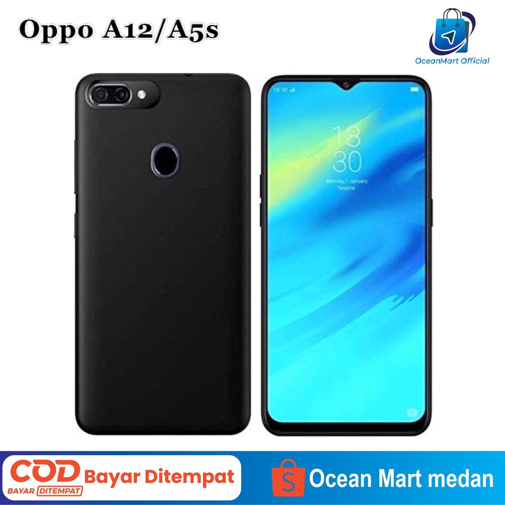 Soft Case Jedel Black Matte Oppo A5s A53 A92 A1K A12 A5 A9 2020 F11 Pro Reno 3 Silicone Slim Back Cover OCEANMART Ocean mart Murah Grosir