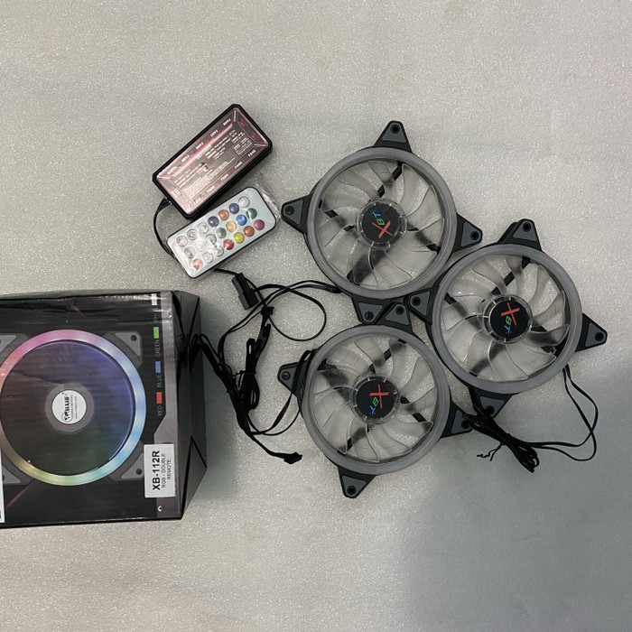 FAN RGB 3 BUAH + 1 CONTROLLER + 1 REMOTE / XBT 112R