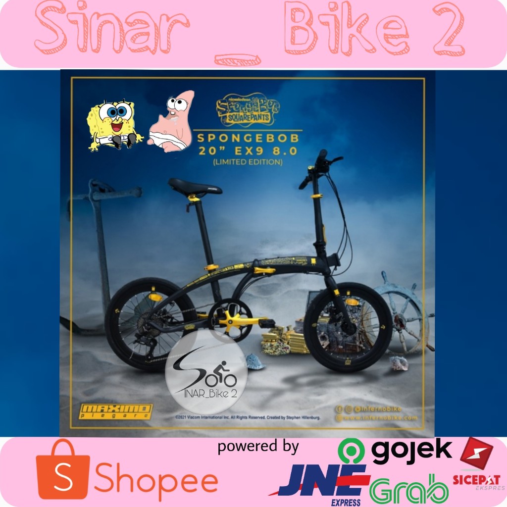 Sepeda Lipat Maximo Cyclo SpongeBob Limited Edition