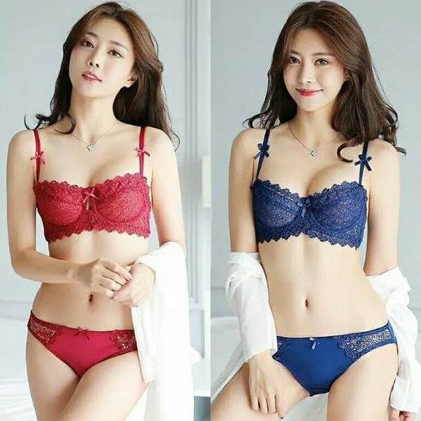 Bra Set BH + Celana Dalam Wanita Sexy Elegant Import Model Lingerie 1