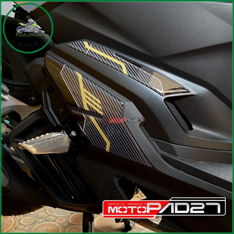 Motopad27 Stiker Resin timbul Footstep Aksesories  Honda New Vario 160 2022 Premium