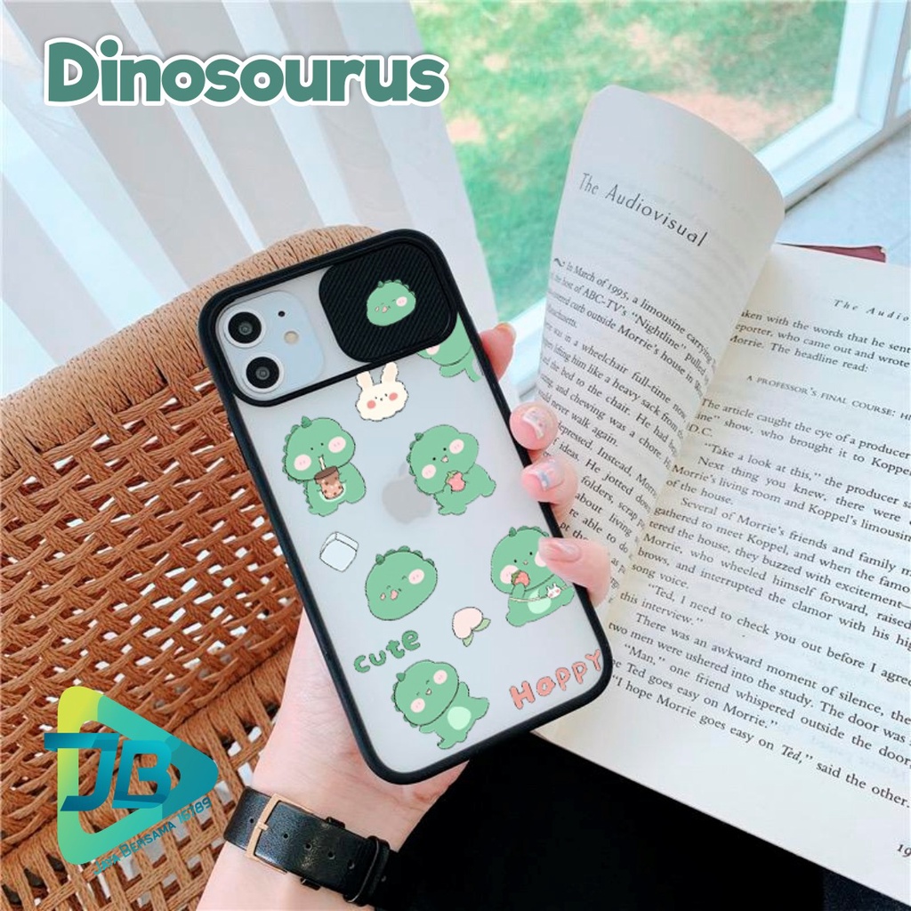SOFTCASE SLIDE KAMERA DINOSAURUS OPPO VIVO SAMSUNG XIAOMI REALME IPHONE ALL TYPE JB4935