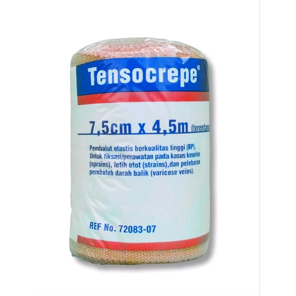 Tensocrepe (elastic bandage) plester elastis panjang 4,5 m lebar 7,5cm 10cm 15 cm