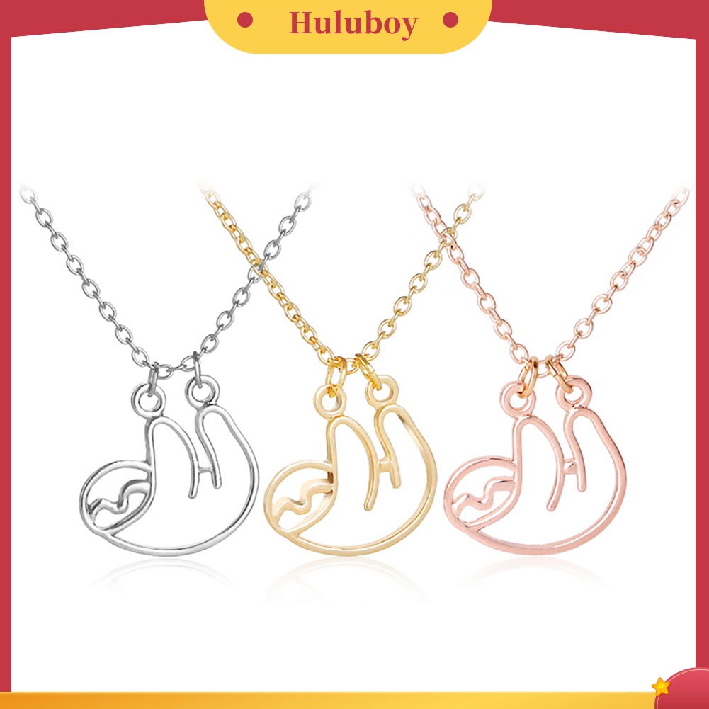 Hu Hu Hu Hu Hu Alat Bantu Pasang Kacamata♡ Kalung Liontin Hewan Kungkang Model Hollow Untuk Hadiah Ulang Tahun Wanita