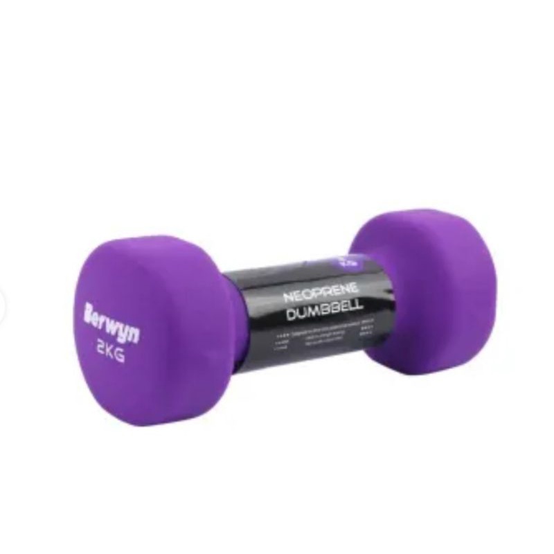 dumbel barbel 2kg berwyn neoprene dumbell barbell 2 kg ORIGINAL BERWYN