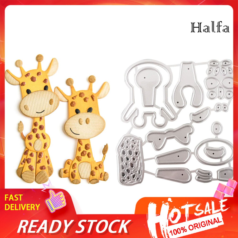 Dm Cetakan Stensil Cutting Dies Motif Kartun Jerapah Bahan Metal Untuk Scrapbook Craft Diy Shopee Indonesia