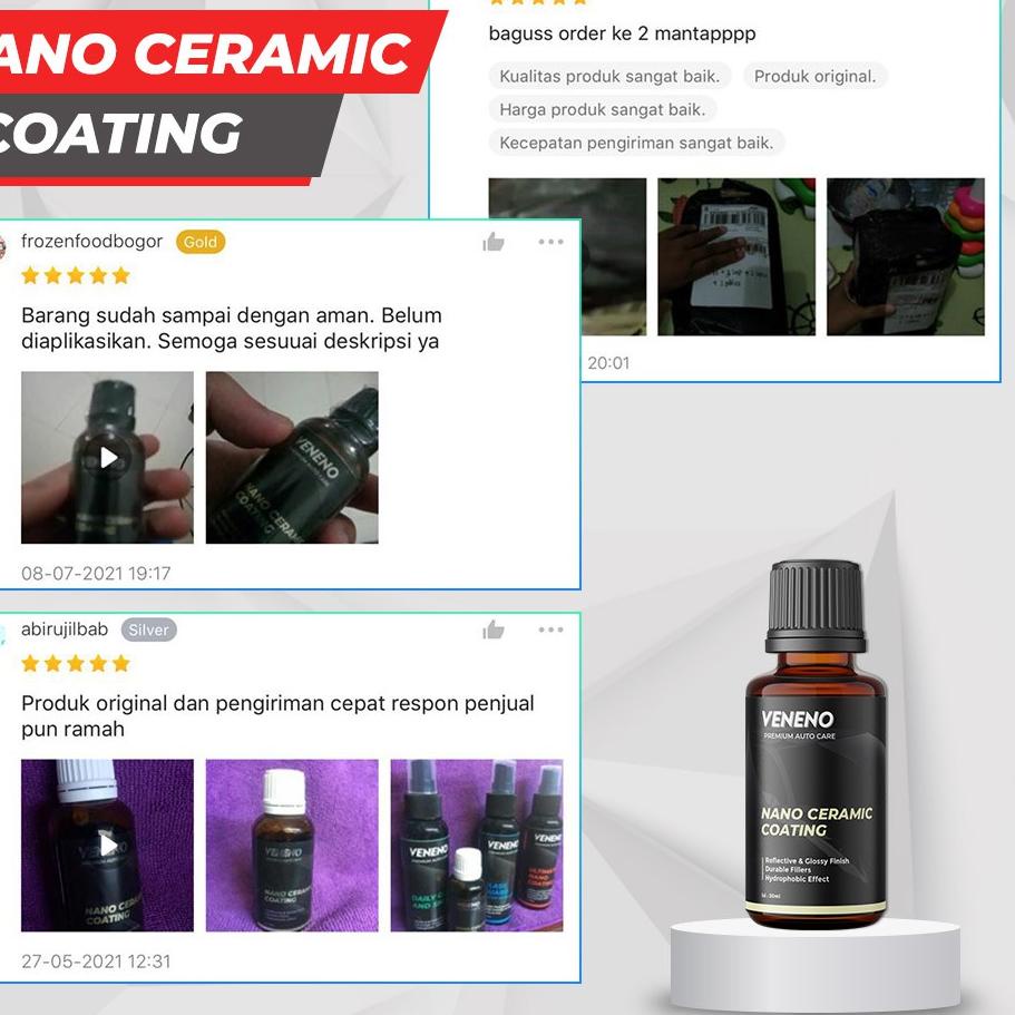 ♗ Veneno Nano Ceramic Coating - Efek Daun Talas Dan Ultra Paint Protection ◌