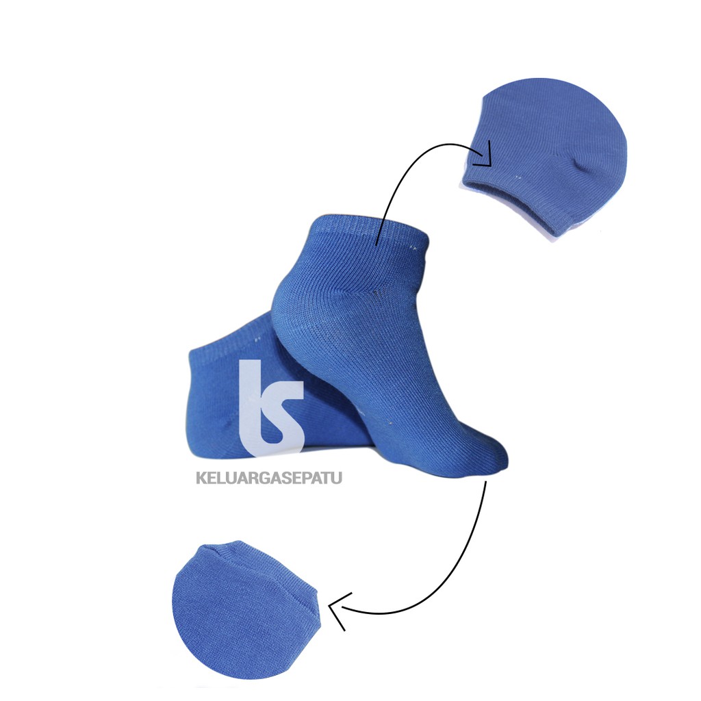 TERMURAH KAOS KAKI SOKA PENDEK SEMATA KAKI SPANDEK-BIRU
