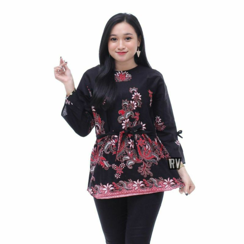 BAJU BATIK WANITA MODERN MONALISA GENES M,L,XL asli PEKALONGAN